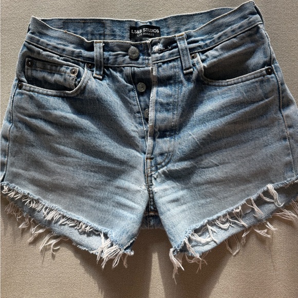 Vintage Levi’s Light Blue Denim Cutoff Shorts - Picture 1 of 7